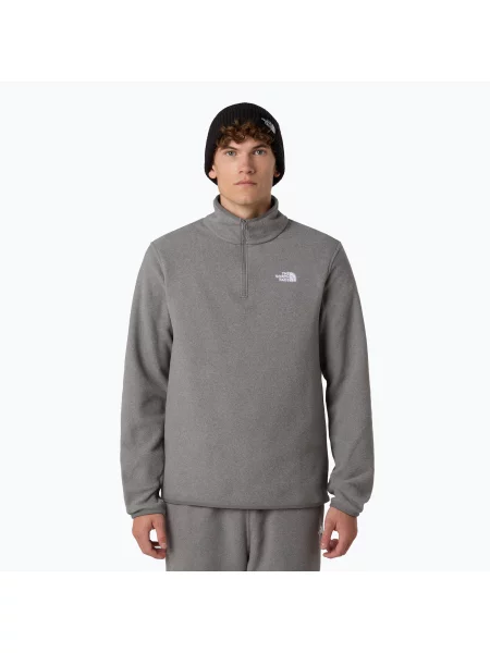 Fleecová mikina The North Face Glacier Fleece mid grey heather šedá
