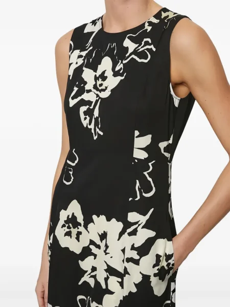 Rochie fără mâneci Marc O'polo fără mâneci cu model floral cu imagine negru