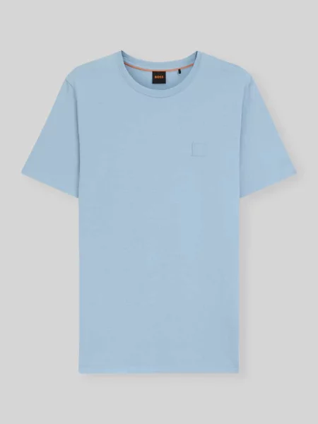 T-shirt o kroju regular fit z czystej bawełny model „TALES” Boss Orange niebieska