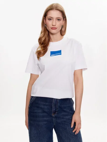 Karl Lagerfeld Jeans Marškinėliai Regular Fit balta