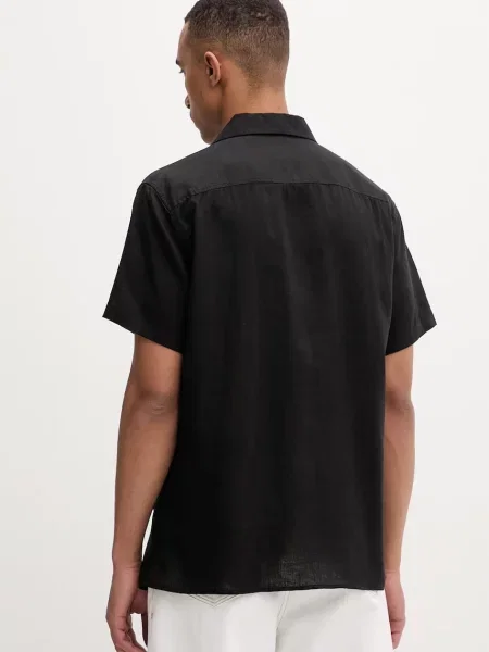 Koszula casualowa o kroju regular fit z mieszanki lnu i lyocellu Ck Calvin Klein czarna