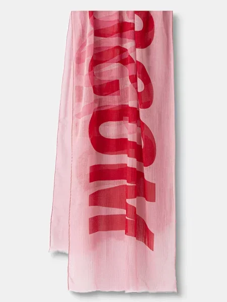 Moschino șal pentru femei din lână roz
