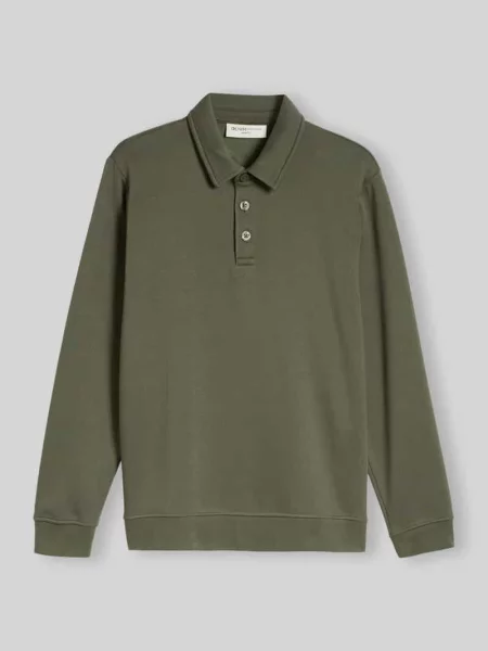 Koszulka polo o kroju regular fit z mieszanki bawełny Tom Tailor Denim oliwkowa