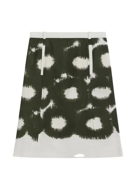 Fustă Prada din canvas verde