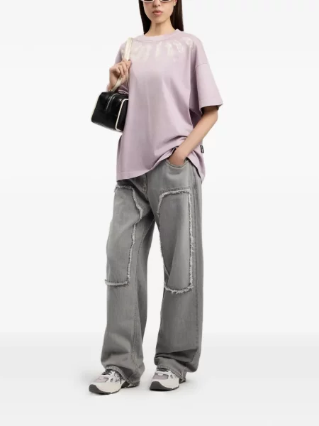 Tricou Palm Angels cu autograf violet