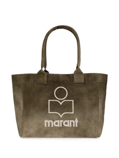 Τσάντα shopper Isabel Marant με κέντημα πράσινο