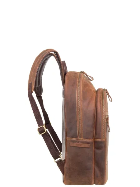 Кожаный повседневный рюкзак Visconti коричневый
