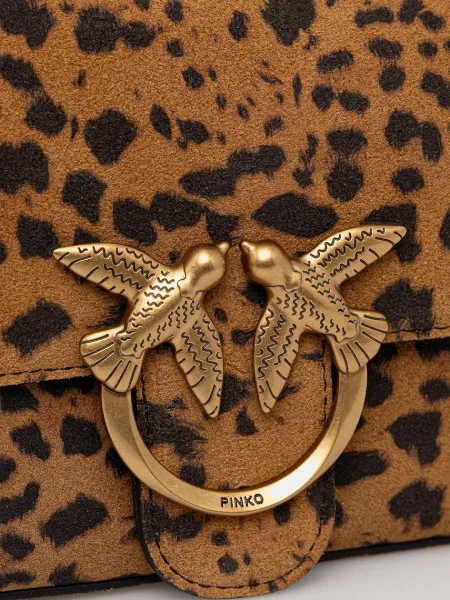 Замшева сумочка Pinko коричневий