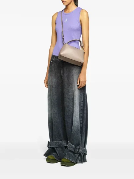 Top Jw Anderson cu broderie violet