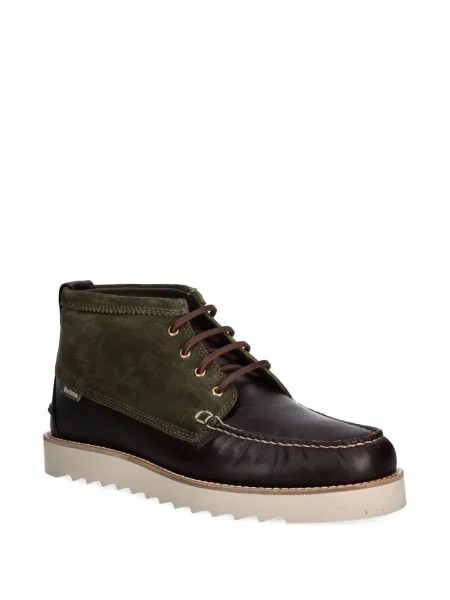 Botine Barbour din piele de căprioară verde
