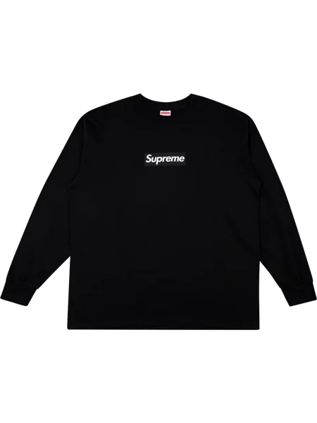 Lung hanorac Supreme cu autograf negru