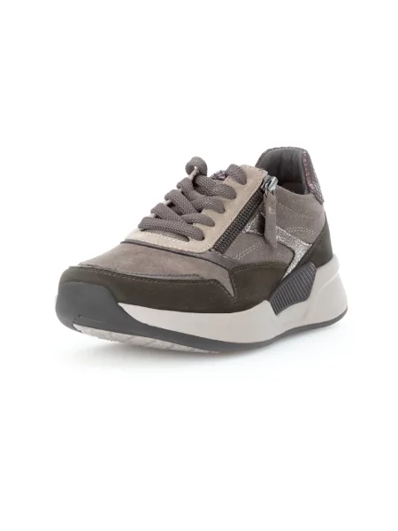 Moherowe sneakersy Gabor beżowe