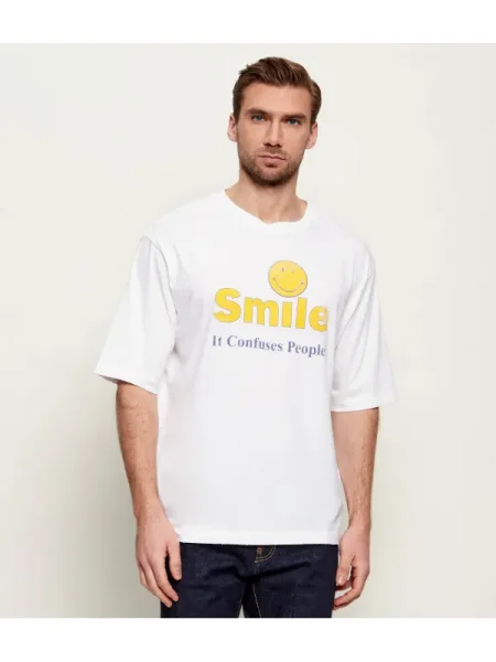 Tricou x Smiley alb