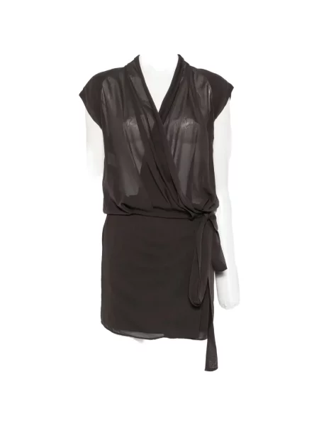 Rochie mini Pinko drapată cu legături maro