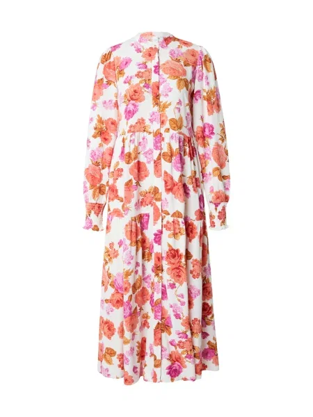 YAS Rochie YASASINA oliv / mov orhidee / corai alb