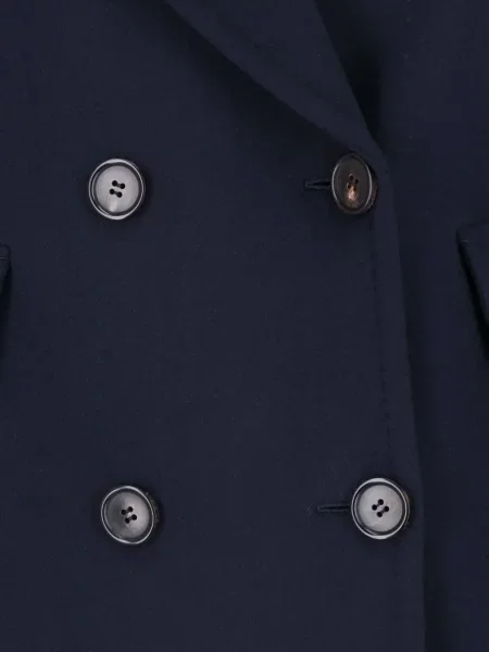 Vlněná dvouřadá bunda 's Max Mara modrá