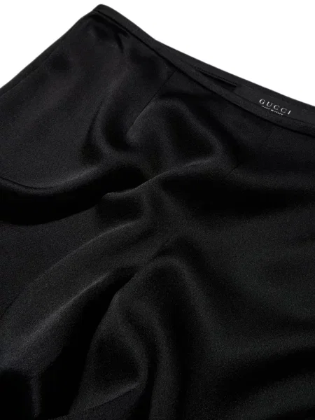 Pantaloni Gucci din satin negru
