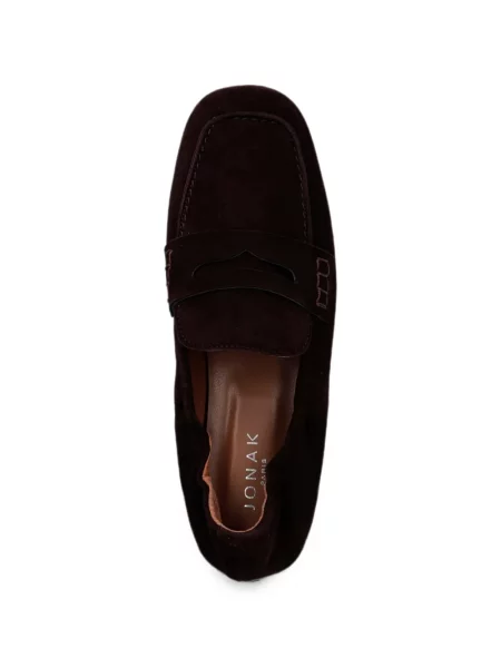 Chiloți Jonak Paris din piele de căprioară slip-on maro
