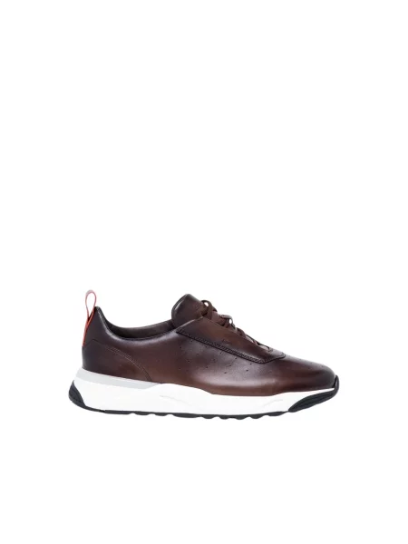 Sneakersy Santoni brązowe