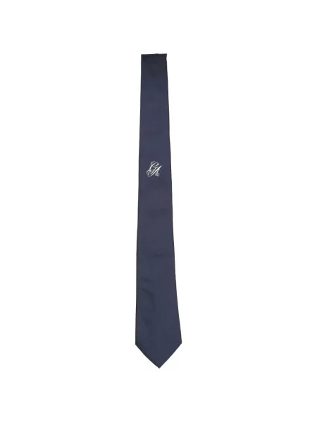 Cravată Giorgio Armani cu broderie de mătase albastru