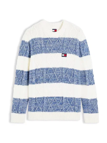 Tommy Jeans Pulover safir alb