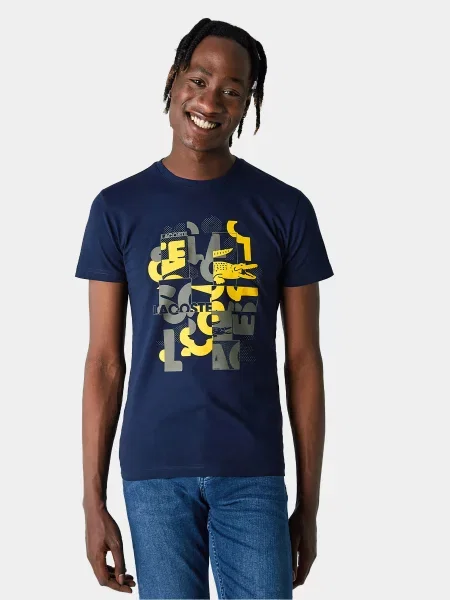 Lacoste Футболка Темно-синій синя