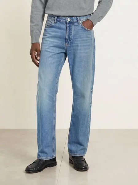 Goldgarn Denim Jeansy Franklin O Prostym Kroju blau