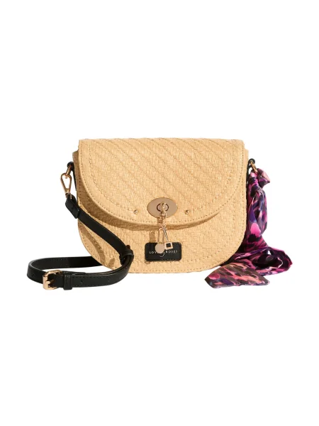 Love & roses Torba za čez ramo bež črna