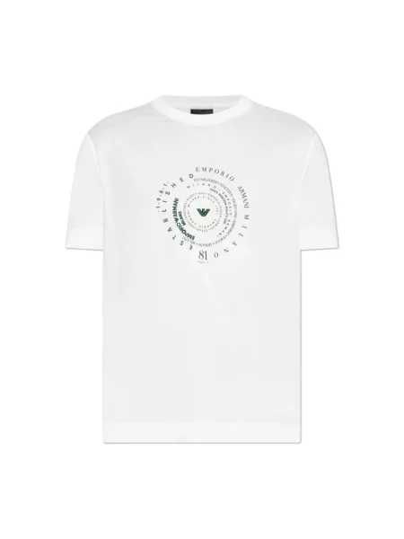 Koszulka Emporio Armani z nadrukiem biała