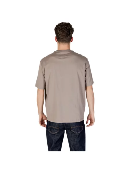ARMANI EXCHANGE Póló sötét bézs / fehér barna