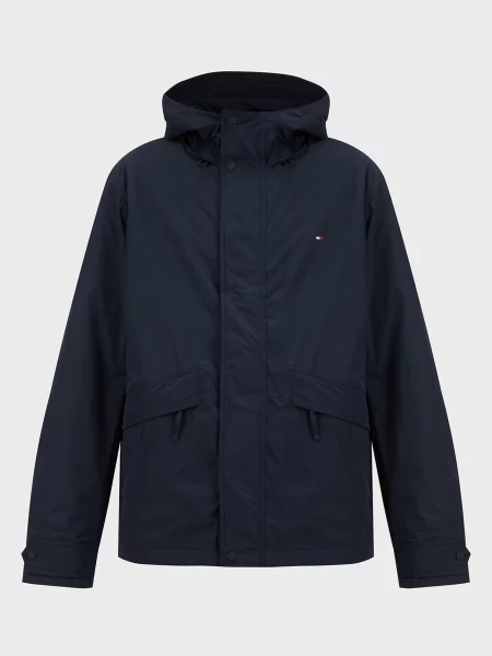 Куртка Tommy Hilfiger з капюшоном синя
