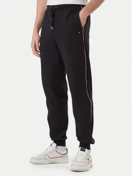 Tommy Hilfiger Pantaloni trening Global Stripe negru