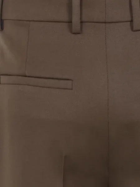 Pantaloni Chloé de lână evazate maro