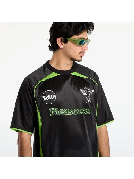 Tricou Pleasures din jerseu negru
