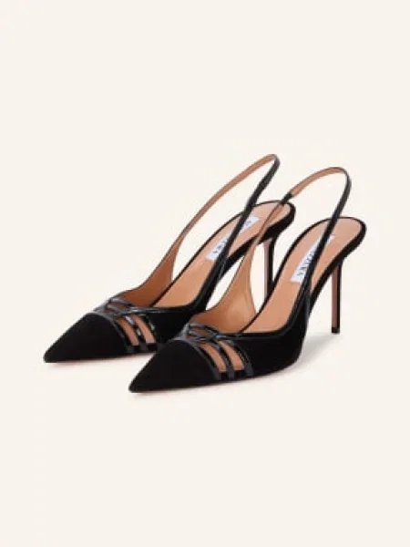 Aquazzura Úzké Lodičky Kari Sling 85 černá