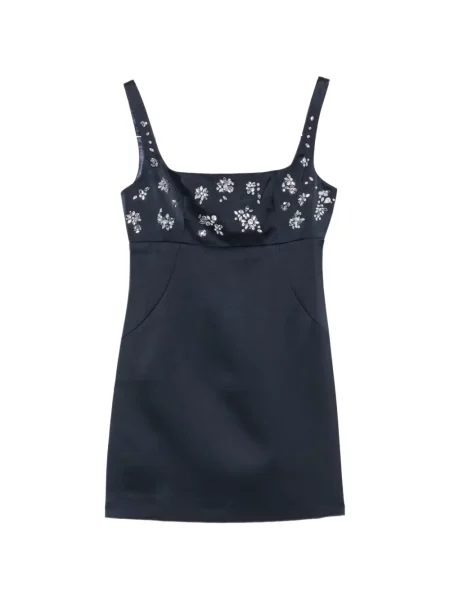 Rochie mini Maje din satin albastru