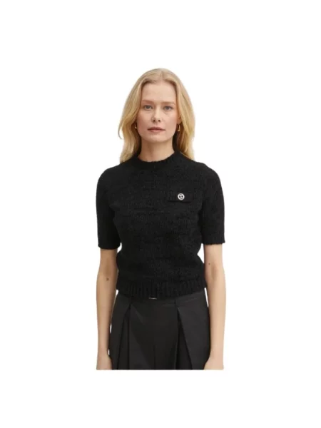 Sweter Twinset z krótkim rękawem czarny