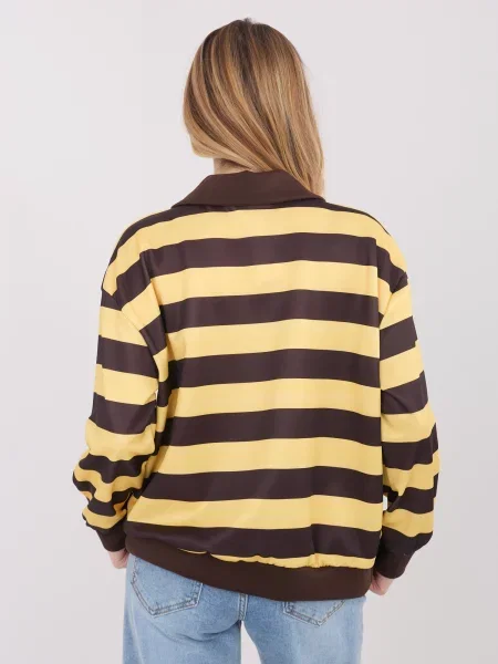 Bluză Italy Moda cu dungi galben