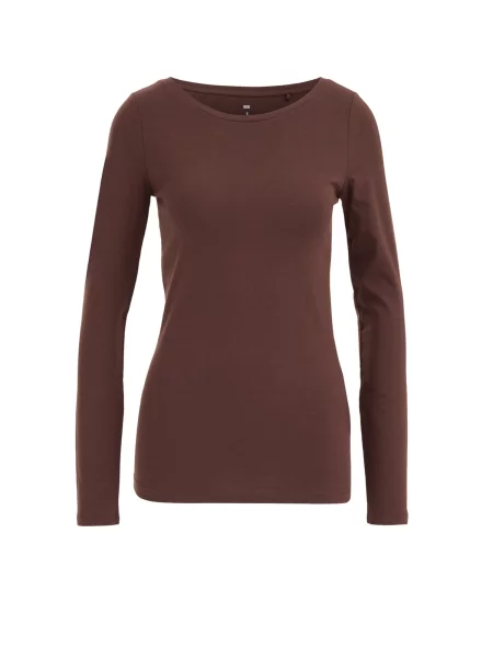 WE Fashion Tricou ciocolatiu
