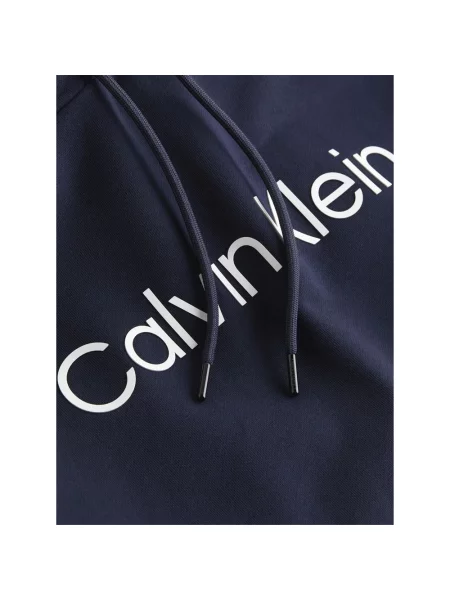 Bluza z kapturem Calvin Klein z kapturem niebieska