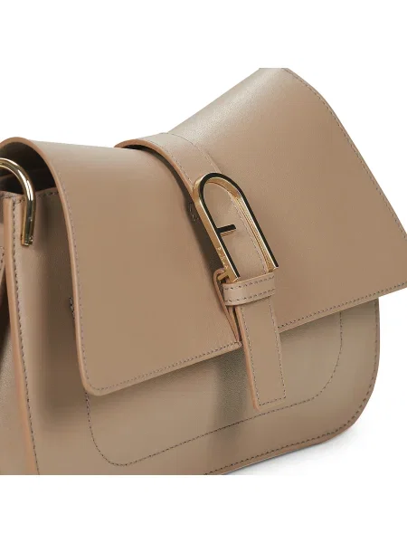 Top Furla din piele bej