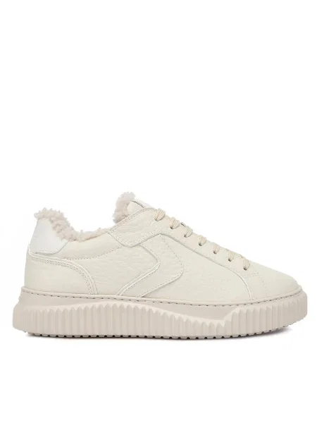 Sneakers Voile Blanche Lipari Fur Écru