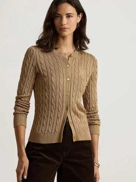 Lauren Ralph Lauren cardigan pentru femei cu maro