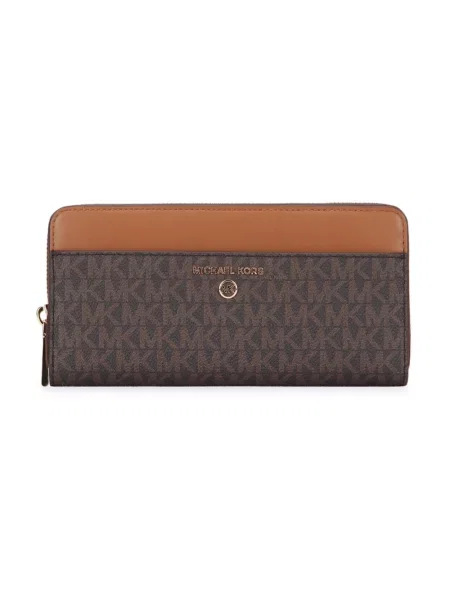 Portfel Michael Kors z nadrukiem brązowy