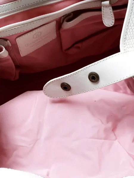 Geanta de piele Cole Haan din piele alb