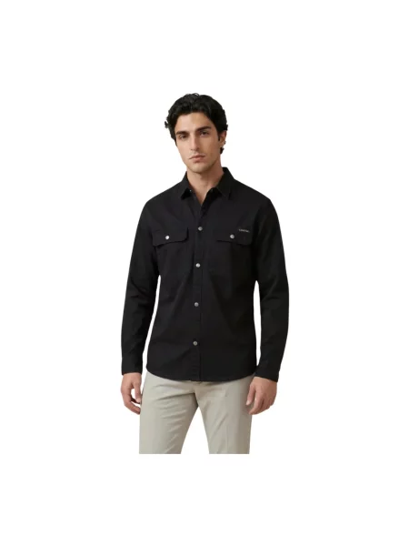 Koszula dżinsowa Calvin Klein Jeans z długim rękawem czarny