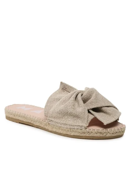 Manebi Espadrile Oragnic Hemp Sandals With Knnot O JK bej