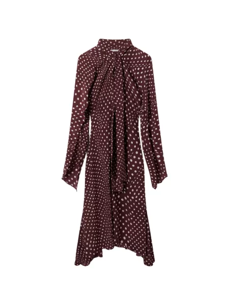 Rochie Stella Mccartney cu buline asimetrică cu legături roșu