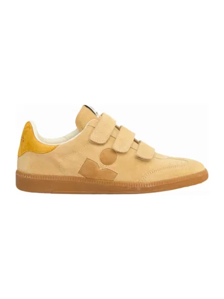 Sneakersy Isabel Marant skórzane beżowe
