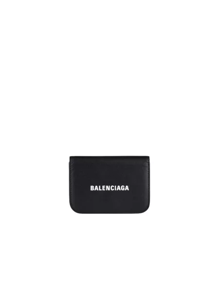 Portfel Balenciaga Cash skórzany retro czarny
